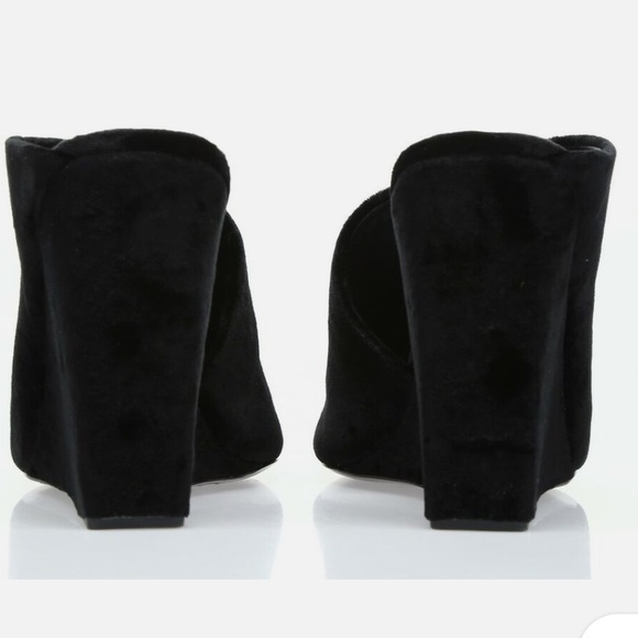 New black velvet Alexander Wang wedge heels. 37.5 - Picture 11 of 16